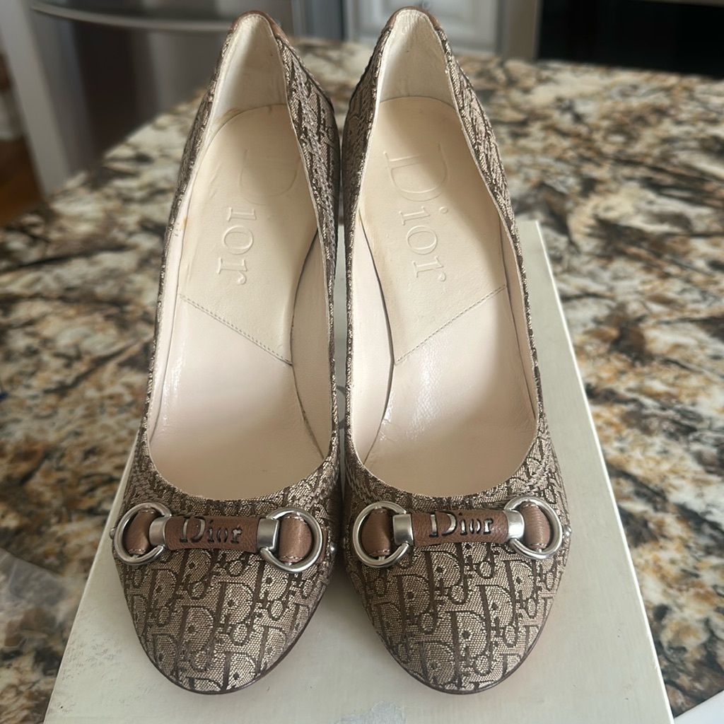 Brand New Christian Dior My DiorCanvas Printed Pumps Brand New Christian Dior My DiorCanvas Printed Pumps